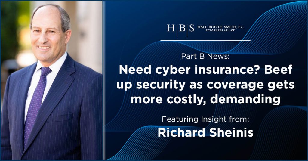 Part B News Sheinis Rising Cost Cyber Insurance