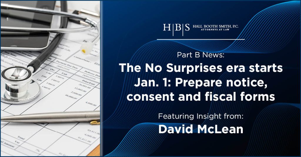 Part B News McLean Physician Expectations No Surprises Act