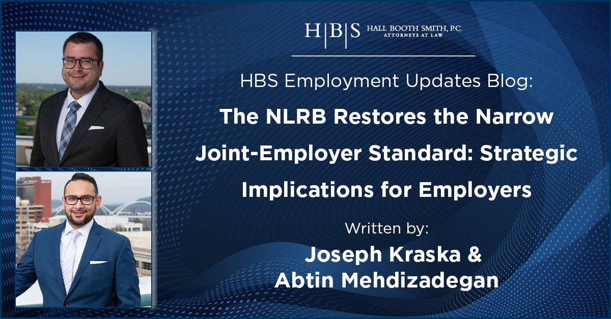 Blog NLRB Joint Employer Standard Joe Abtin